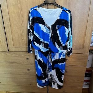 London Times batwing sleeves blouson stretchy dress